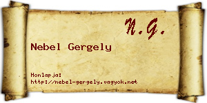 Nebel Gergely névjegykártya
