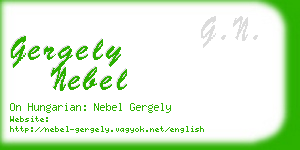 gergely nebel business card